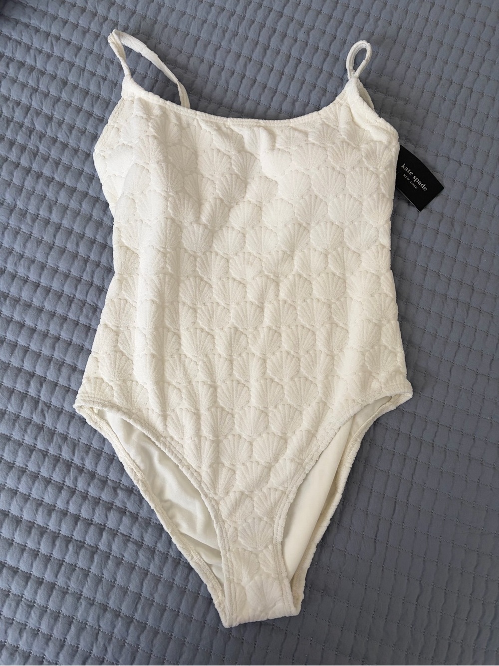 kate spade White Textured One-Piece Swimsuit